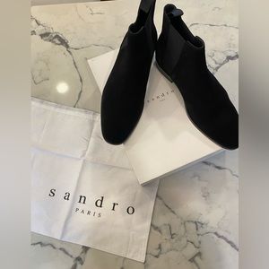 Suede Sandro men’s Chelsea slip-on boots